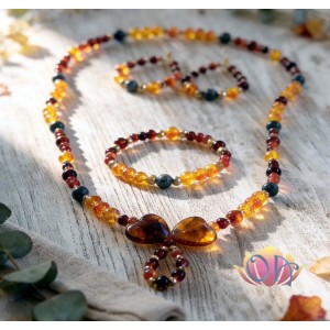 CONJUNTO BOHO HOLISTIC - AMBAR SANGUE DE DRAGÃO